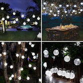 50 LED Solar Globe Fairy Lights - 8 Modes Waterproof String Lights with 800mAh Battery with Remote